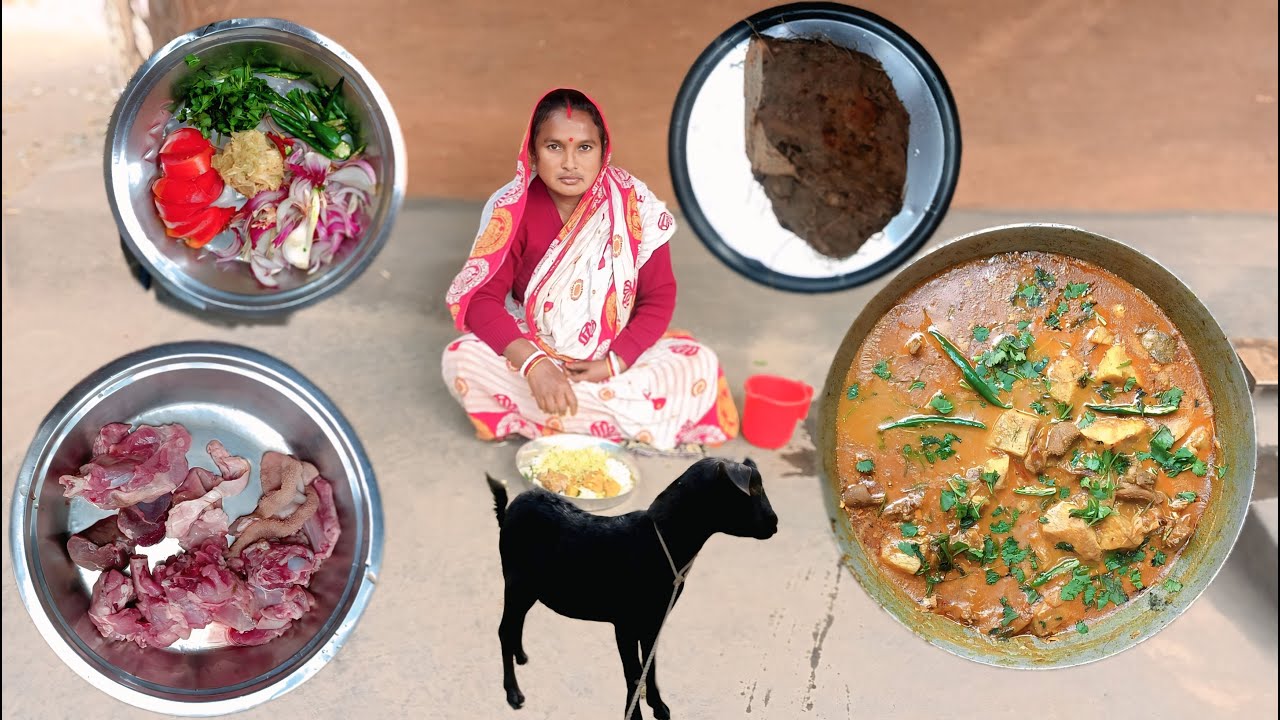 MUTTON CURRY Recipe in Desi Village cooking Style  || Traditional style ||