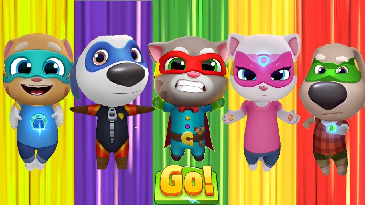 Talking Tom Hero Dash - New Super Outfits Heroes Battle Vs Bosses Unveils Suits Fight - Tom Unlocked