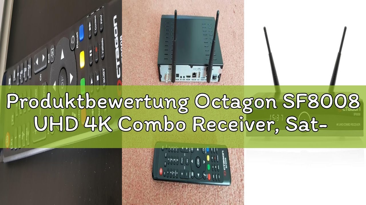 Produktbewertung Octagon SF8008 UHD 4K Combo Receiver, Sat- Kabel- & DVB-T2 Receiver, E2 Linux & Def