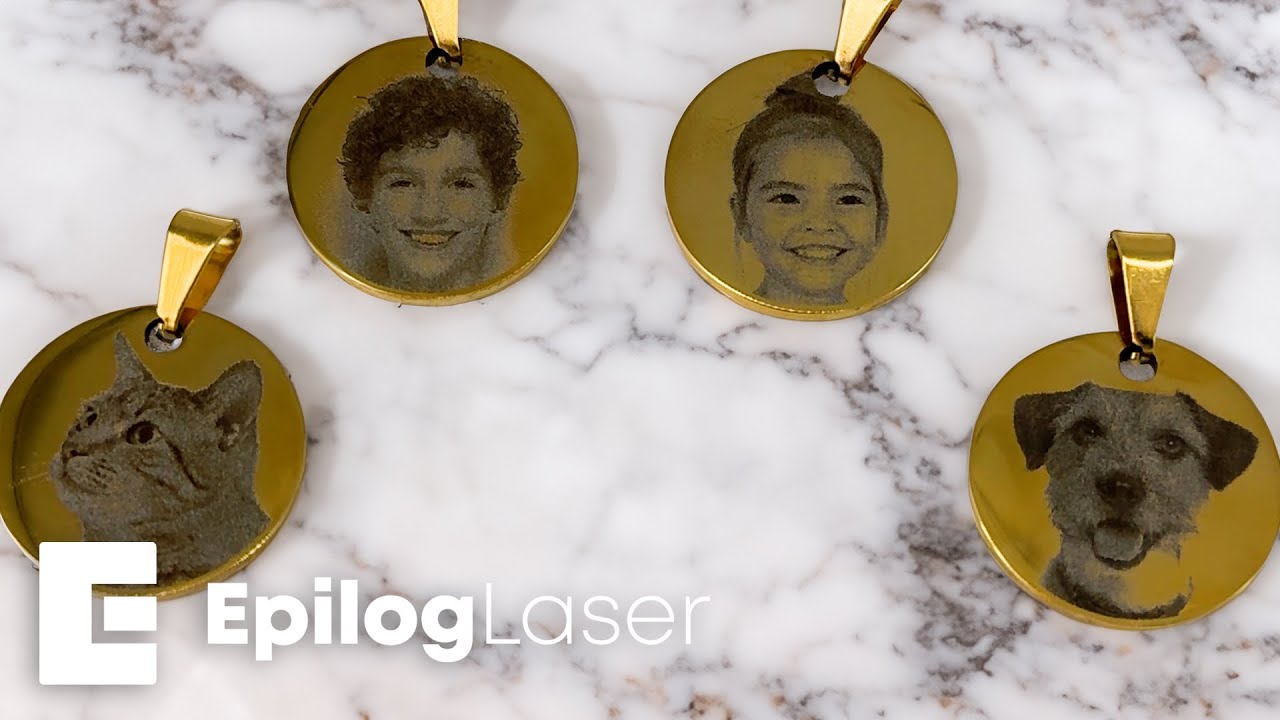 Jewelry Engraving with a Galvo Laser: Metal Pendants with Photos