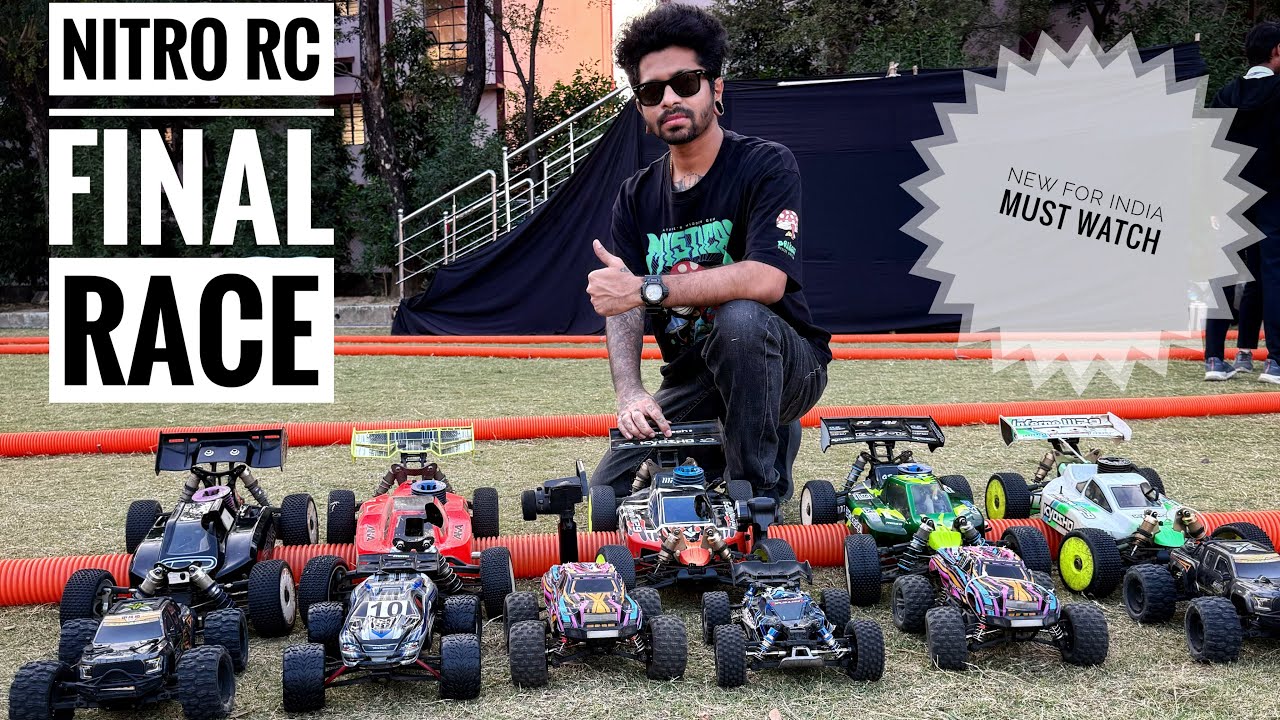 Kyosho mp9 vs Mugen Nitro rc car race final in INDIA hobby grade rc cars