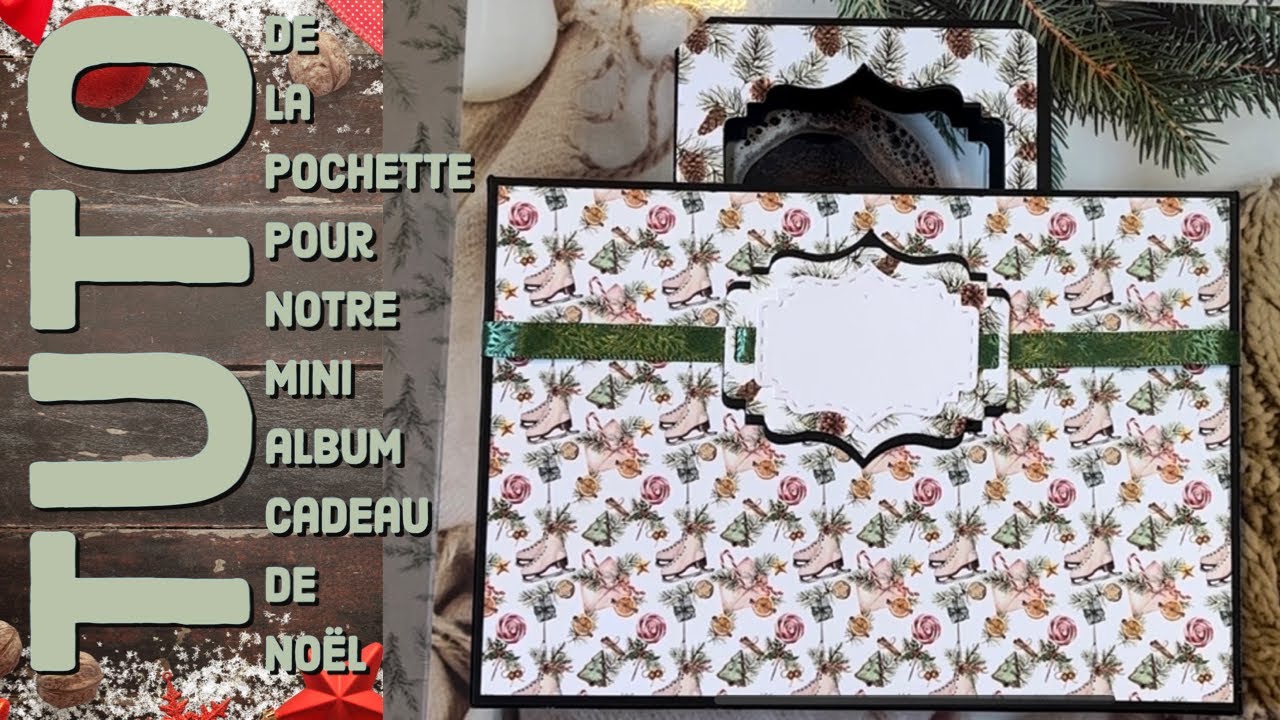 Scrapbooking, tuto de La pochette pour notre mini album cadeau de noel avec un luxe paper block