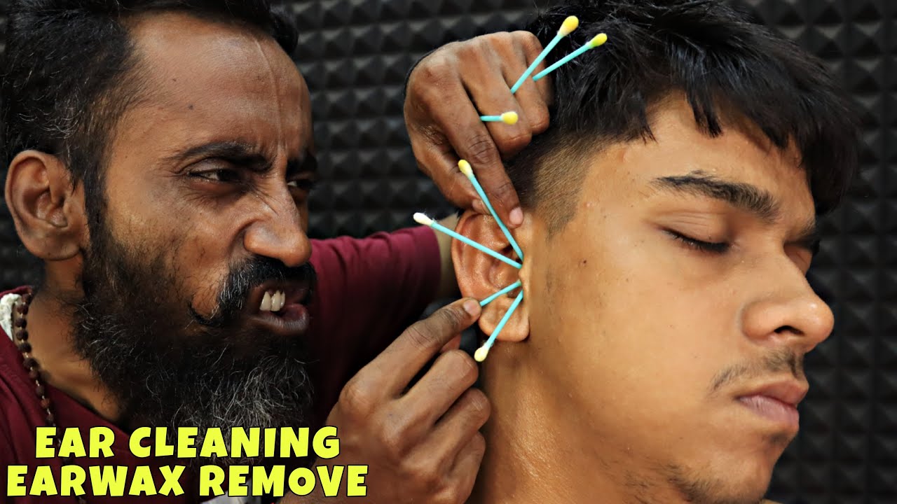 Ear Cleaning & Earwax Removal by Master Tapas | Head Massage & Neck Cracking | Spine Cracking | ASMR