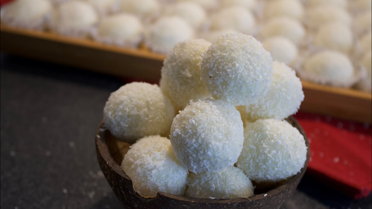 Coconut balls, كرات جوز الهند, easy dessert شرينيەکاساناهی تەپکیت گیزاهند،