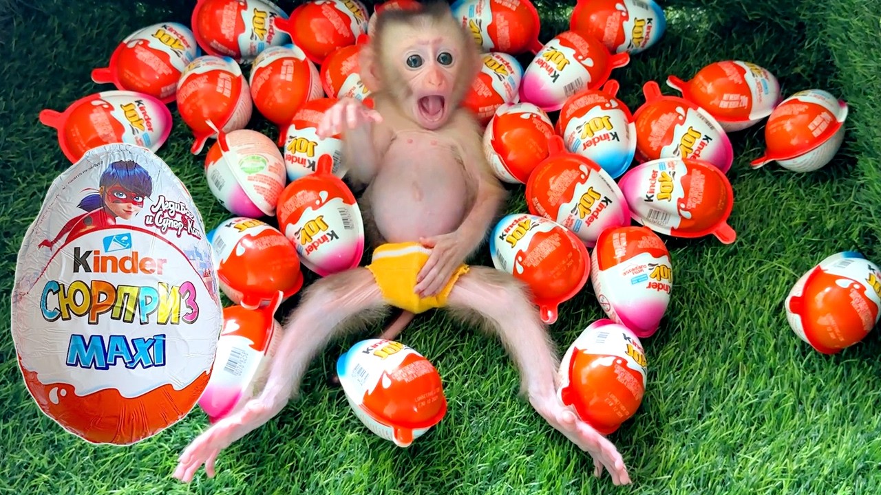 Satisfying Relaxing Milk Baby ASMR Opening Kinder Joy Chocolate, Lollipops Candie surprise eggs