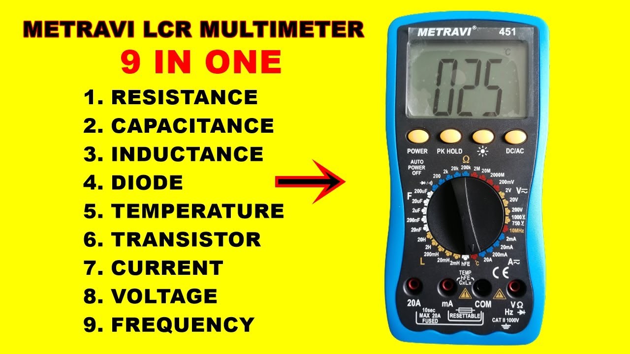 Capacitor meter | Inductance meter | LCR Meter | Metravi LCR multimeter | Temperature Meter unboxing