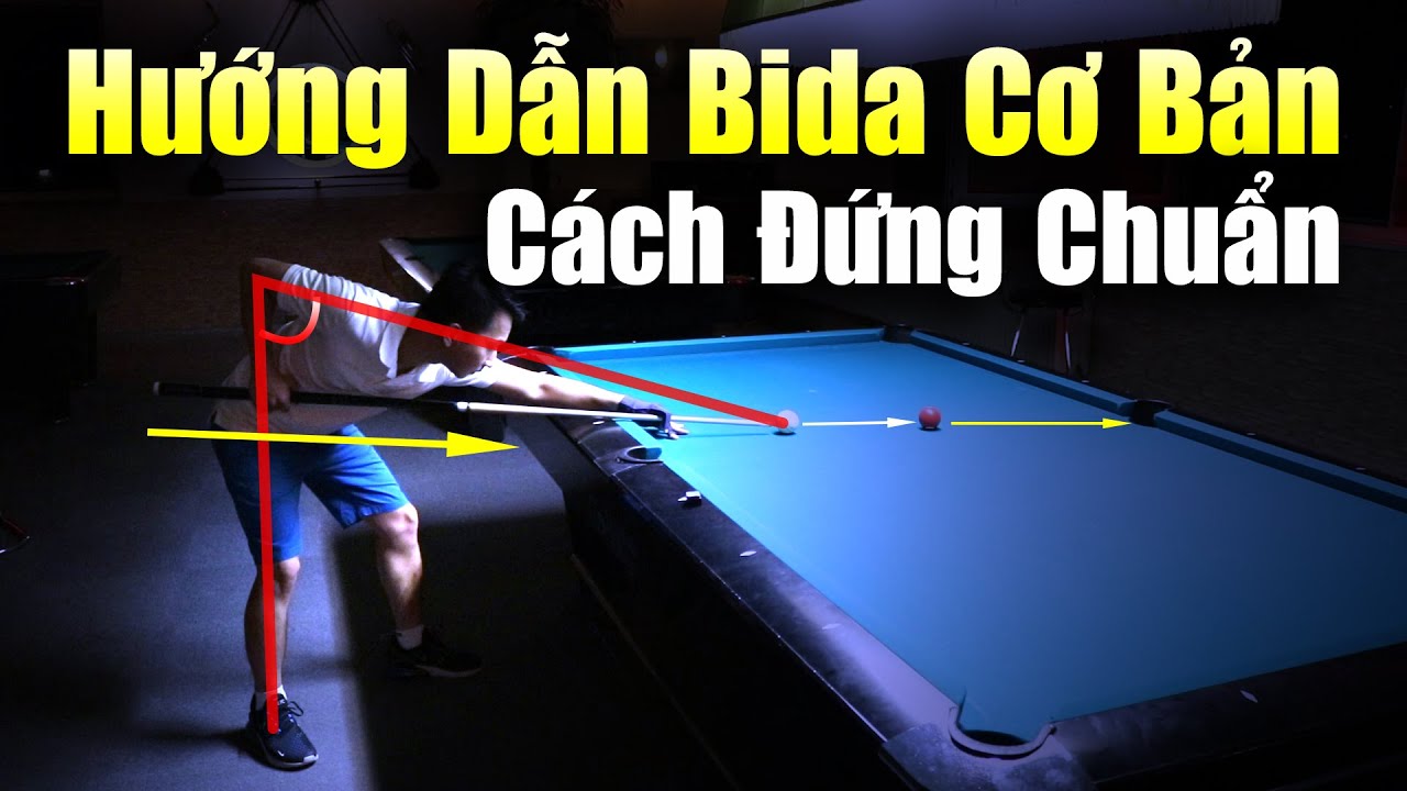 B&agrave;i 20 C&aacute;ch Đứng Để Đ&aacute;nh Thẳng - Hướng Dẫn Chơi Bida Cơ Bản