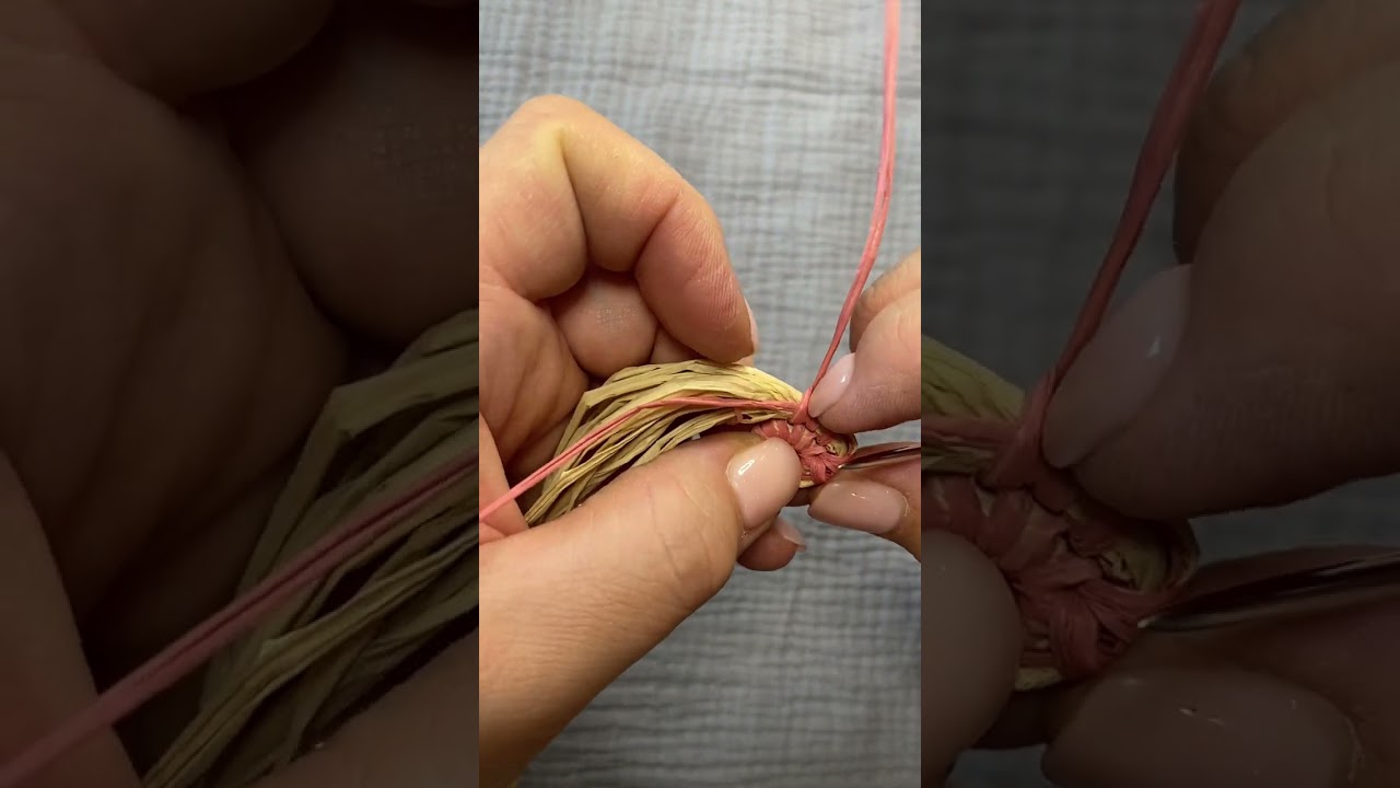 Raffia Starter Coil - Blanket Stitch