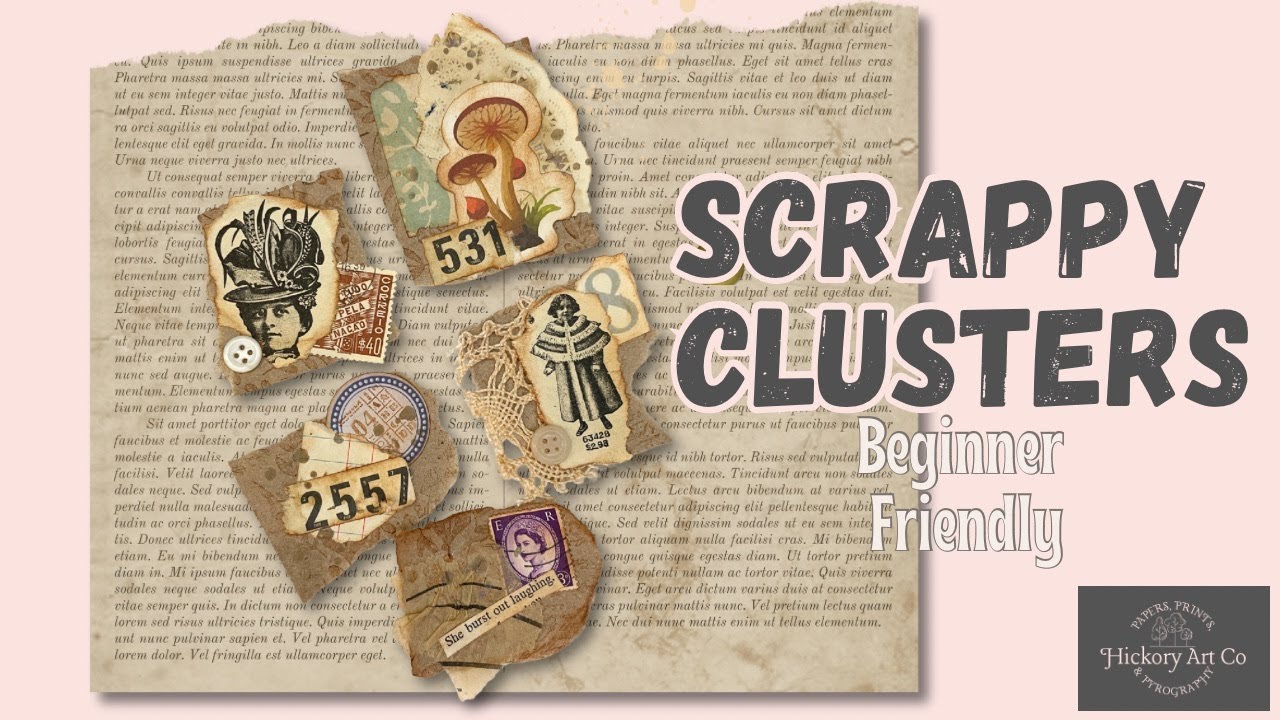 Junk Journal Clusters from Scraps | Easy Mixed Media Embellishments #Scraptember2025