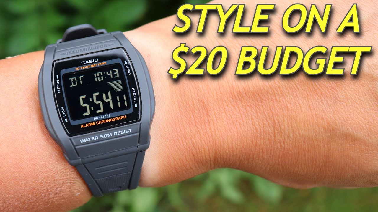 Casio W-201-1BV | $20 Stylish watch without compromises