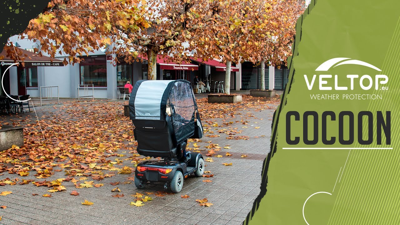 Mobility Scooter Invacare with rain and cold protection | Veltop Cocoon