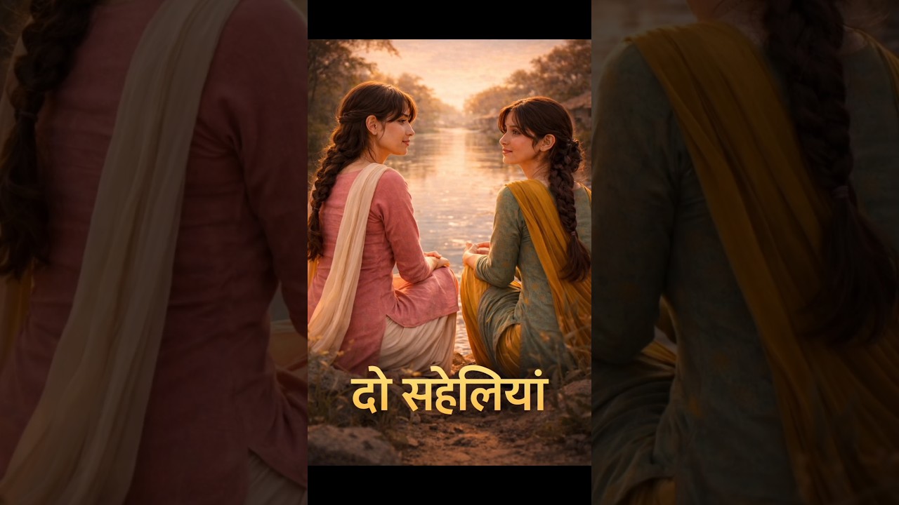 दो सहेलिया👩🏻&zwj;❤️&zwj;👩🏻🧶✍🏻📜 #shorts #story