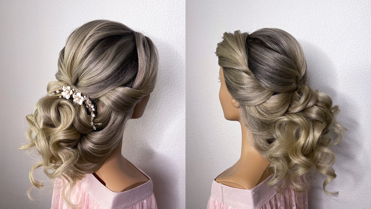 Beautiful wedding hairstyle for long hair