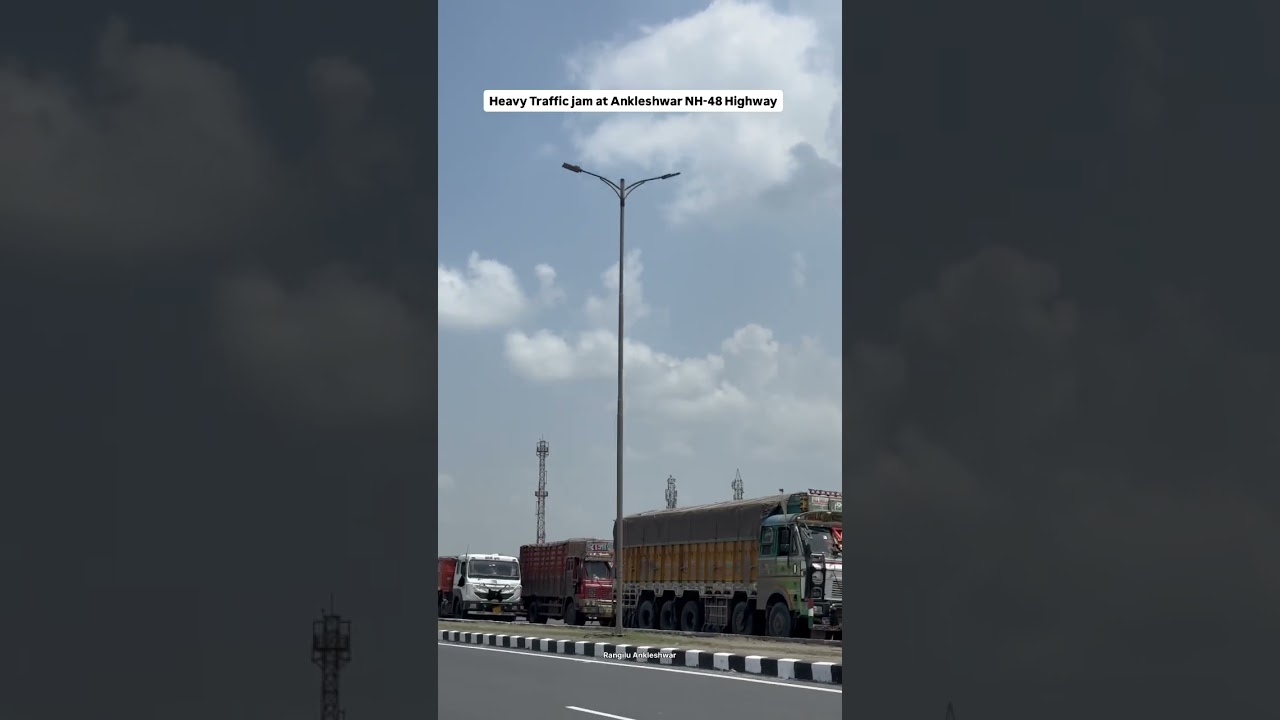 Heavy Traffic jam at Ankleshwar NH-48 Highway #ankleshwar #newsupdate #news #traffic #citynews
