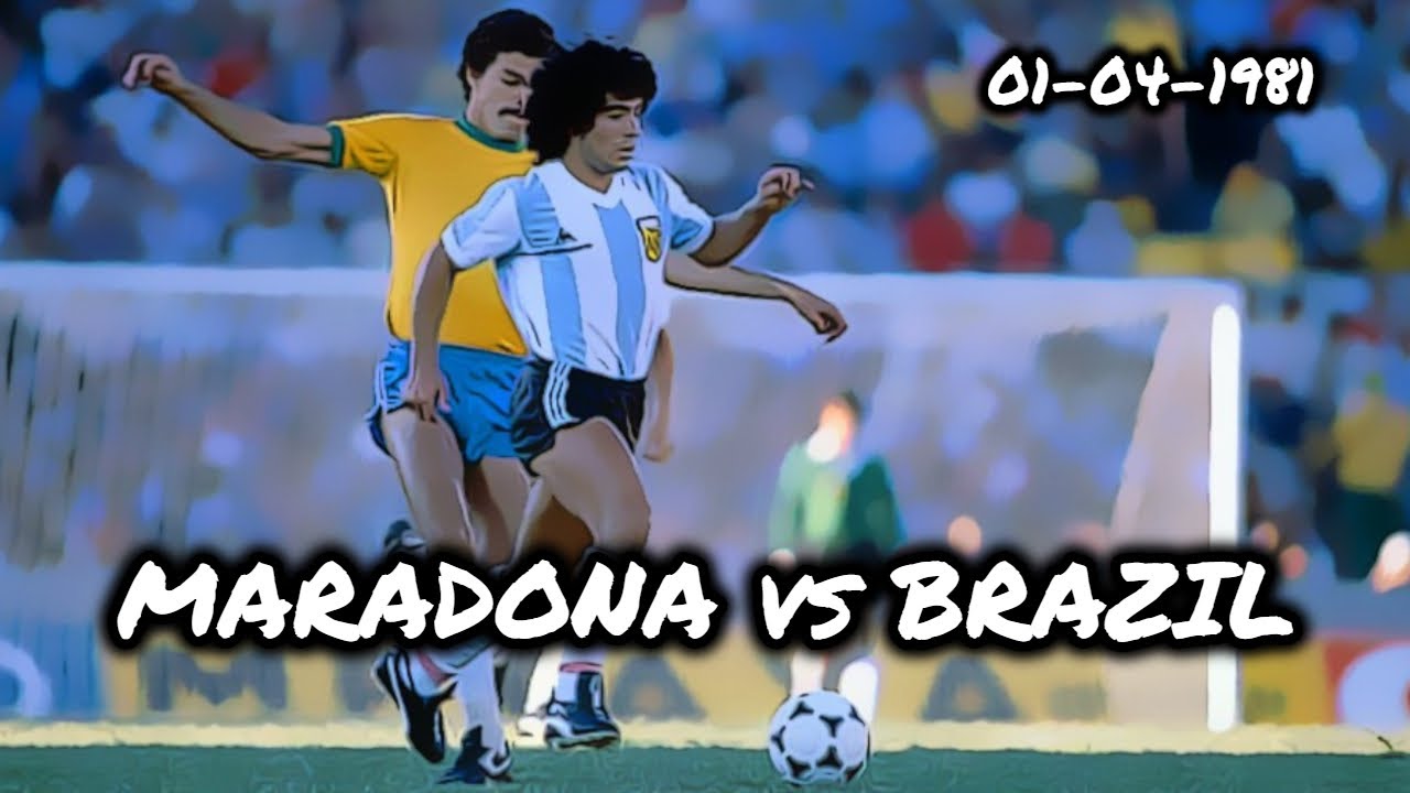 20 Year Old DIEGO MARADONA Puts Up A Show Against BRAZIL! (January 1981)