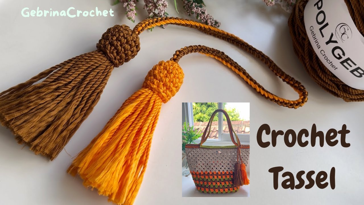 How to Make A Crochet Tassel - Cara Membuat Tassel Rajut 2 Sekaligus