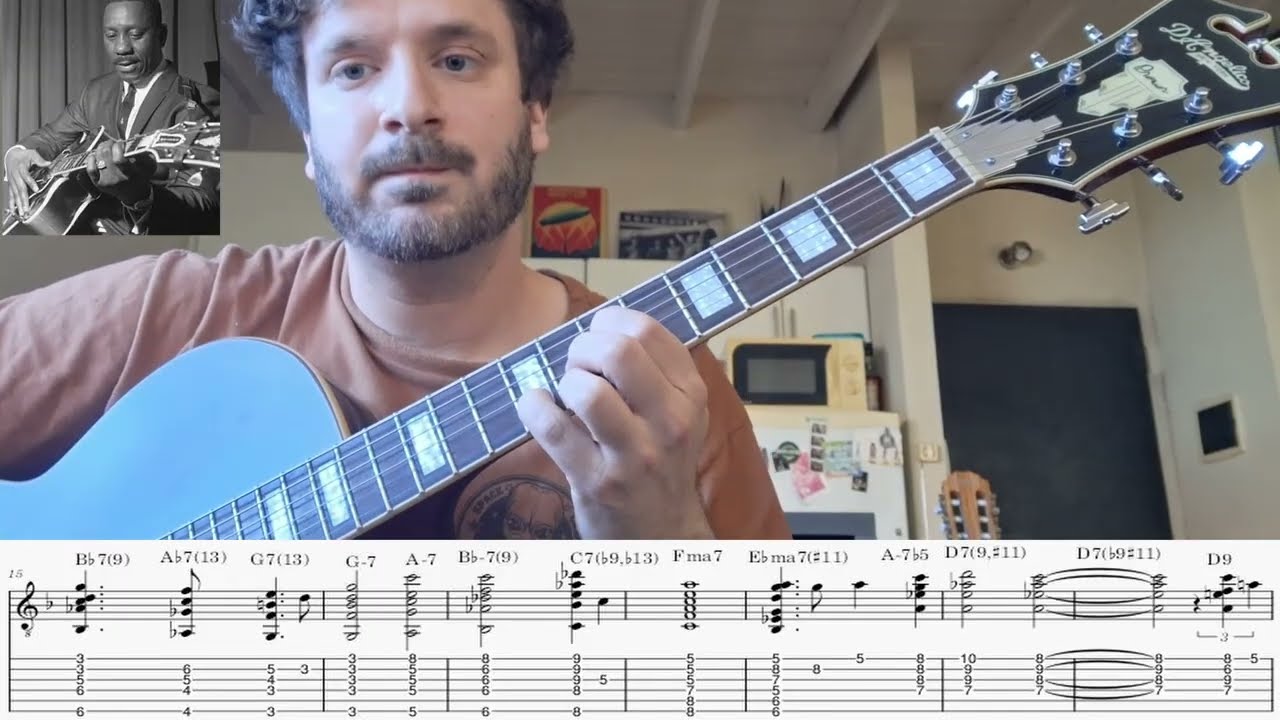 Wes Montgomery - Days of Wine and Roses (Chord Melody + Solo Transcription) 