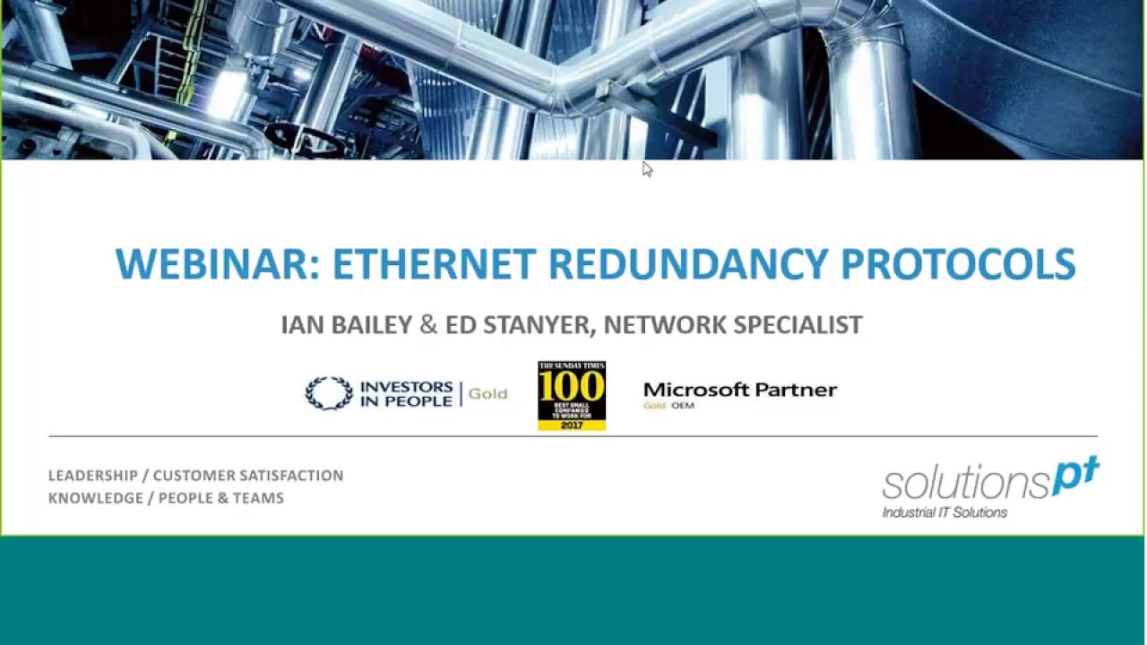 Webinar: Ethernet Redundancy Protocols