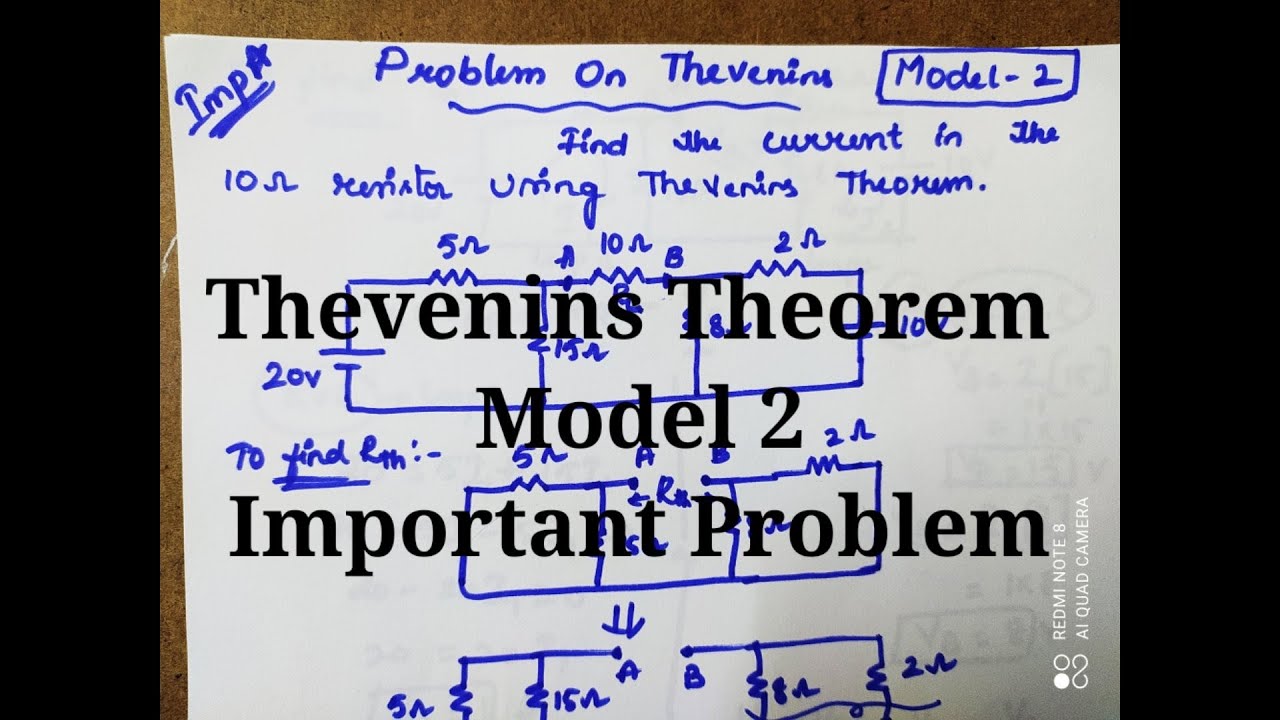 Thevenins Theorem/ Problem/ Important Model/ in telugu.