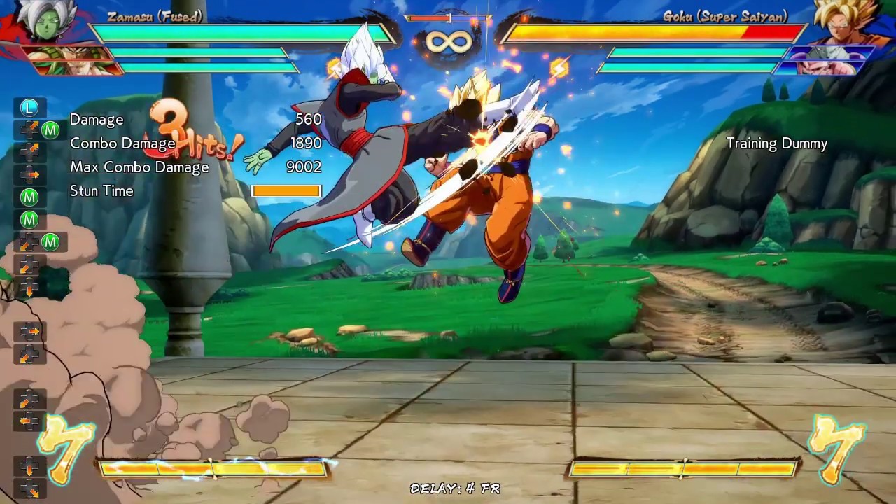 Easy Zamasu Mid Screen BnB Combos + Assists DBFZ