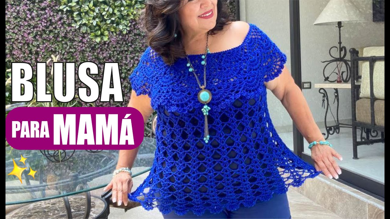 💐​ Cómo TEJER EN GANCHO O CROCHET UNA BLUSA PARA MAMÁ | Muy Fácil | Yo Tejo con Laura Cepeda 💐​
