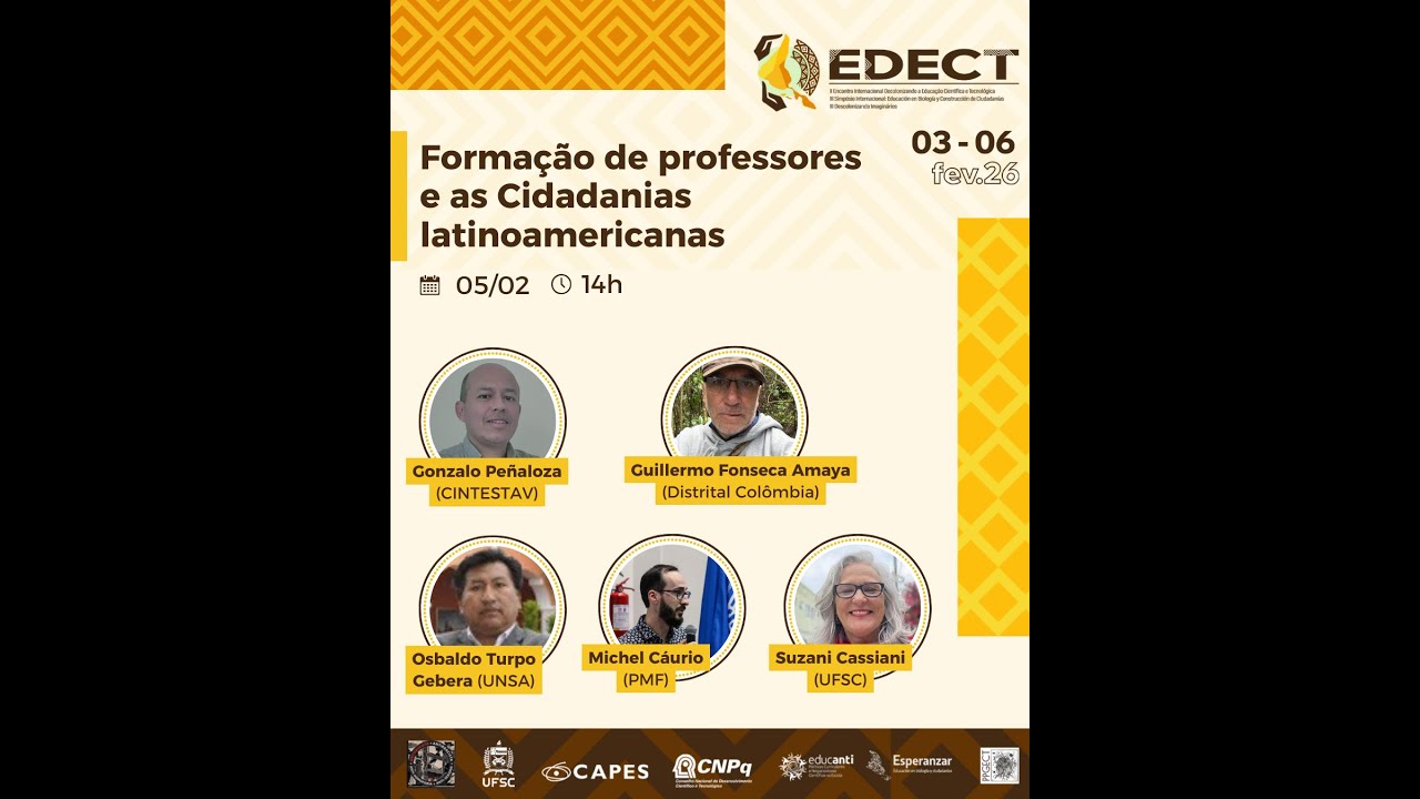 EDECT - 05/02/2026 - Mesa Redonda 04: Formação de professores e Cidadanias latinoamericanas