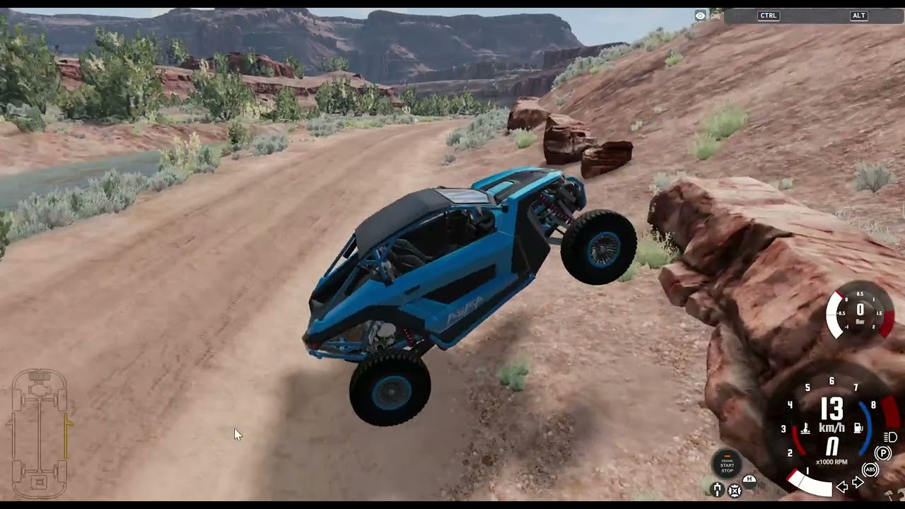 Descobrindo o caminho do salto no BeamNGdrive 