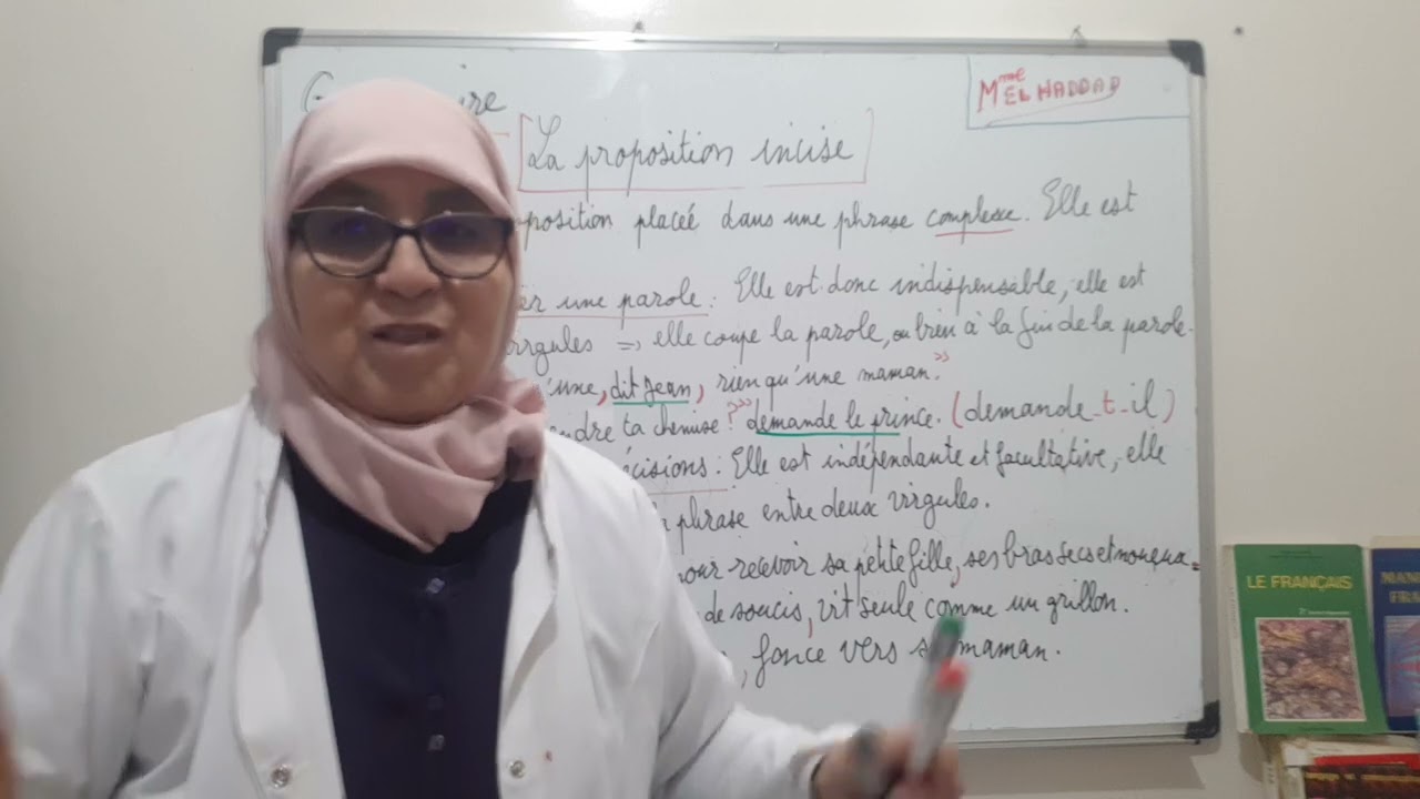 GRAMMAIRE.   La proposition incise.