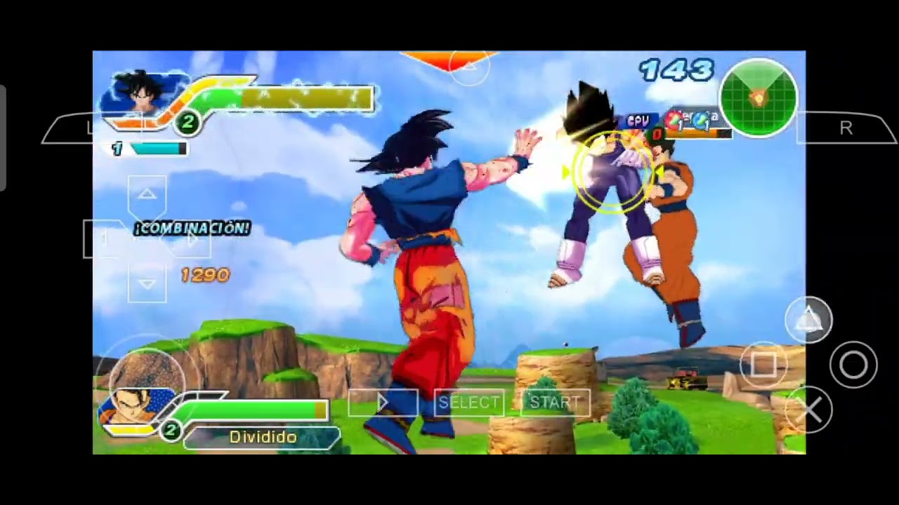Goku vs vegeta gameplay video 
