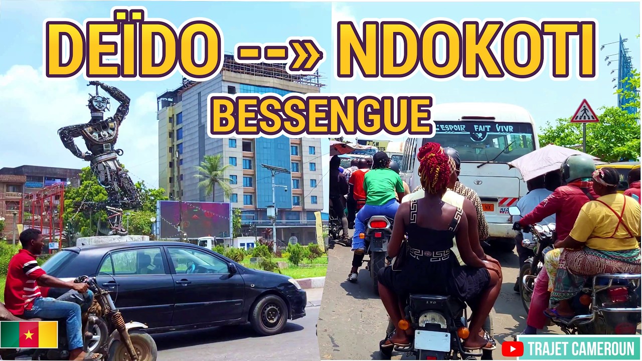 (DOUALA) Du Rond-Point DEÏDO à NDOKOTI par Bessengue - Trajet Cameroun
