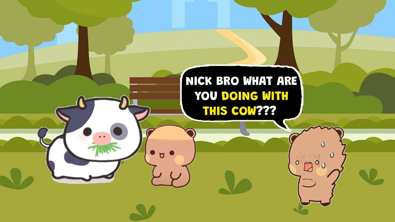What is nick doing with a cow? 🐄🤔|#BDL622 | animation | bubu dudu lublife