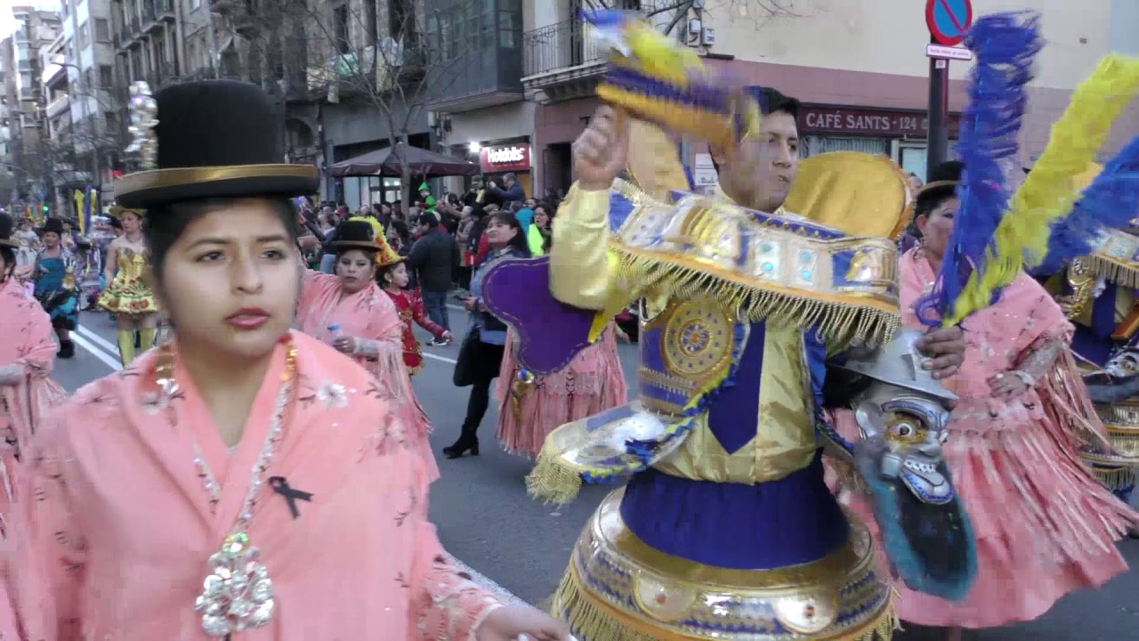 Morenada Fanáticos del Folklore, Rua de Sans - Barcelona. Danza Boliviana  02-17, 2