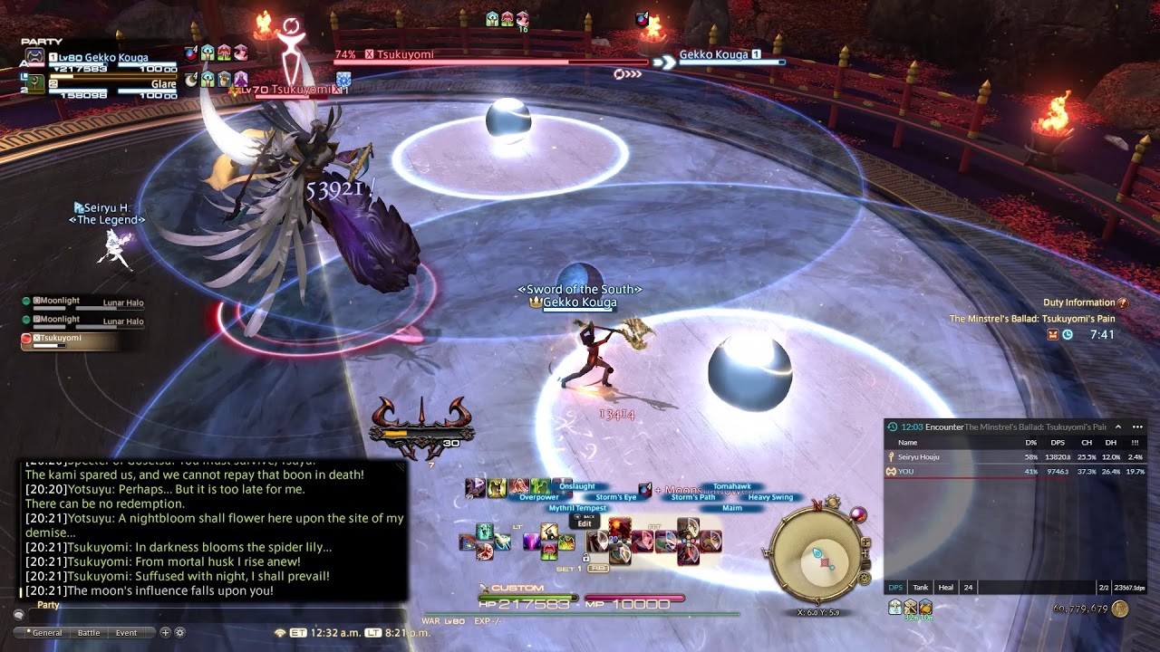 FINAL FANTASY XIV - Minstrel's Ballad Tsukuyomi's Pain (Tsukuyomi EX) - WAR/WHM Duo