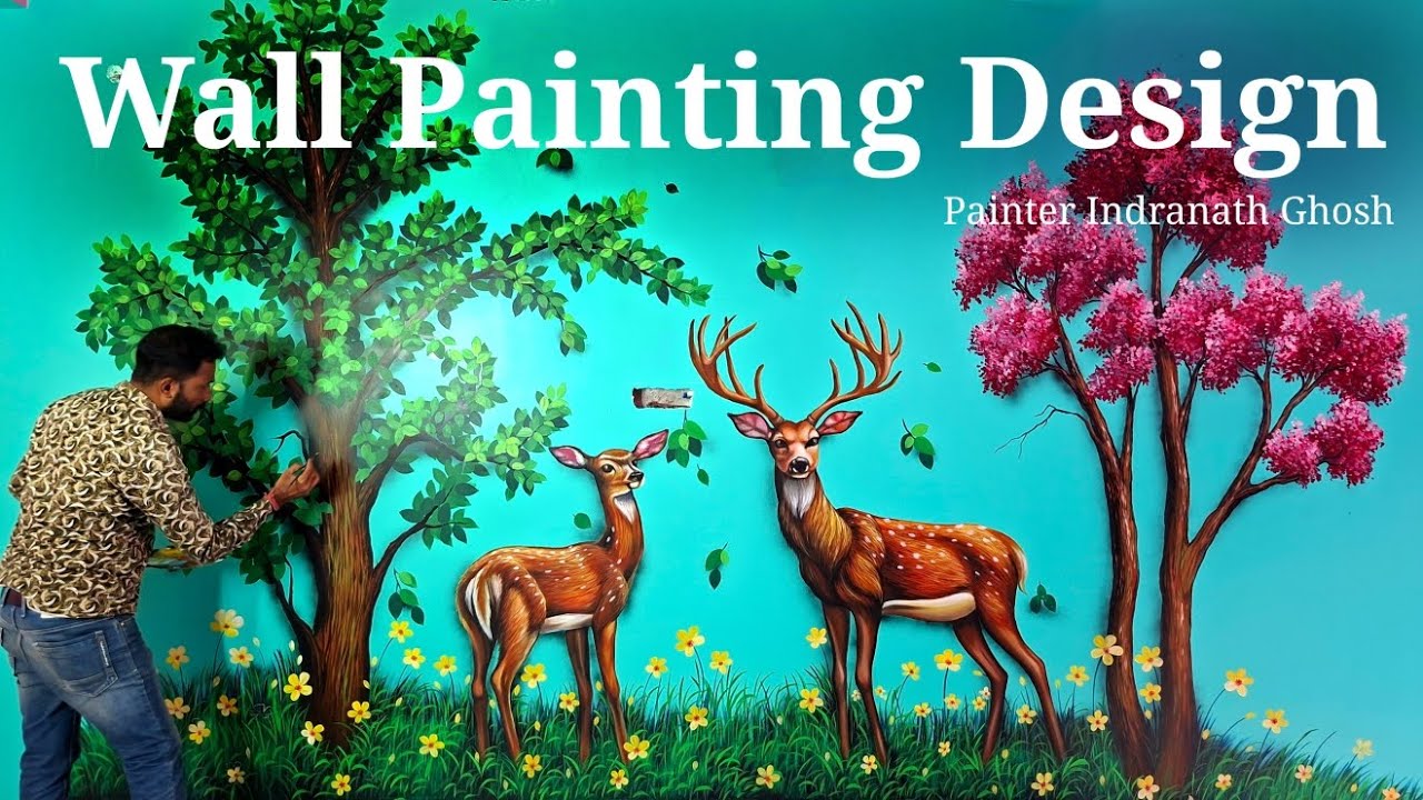 Simple Wall Painting Designs At Home / Simple Paint Wall Art Ideas 💡 