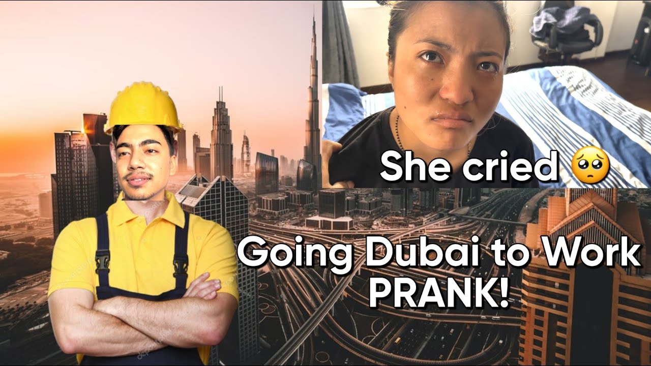 Going Dubai to Work PRANK!/Emotional/She cried 🥺 #nepali #couple