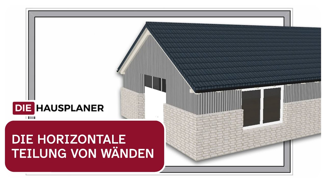 Die horizontale Teilung von Wänden im 3D HAUSPLANER