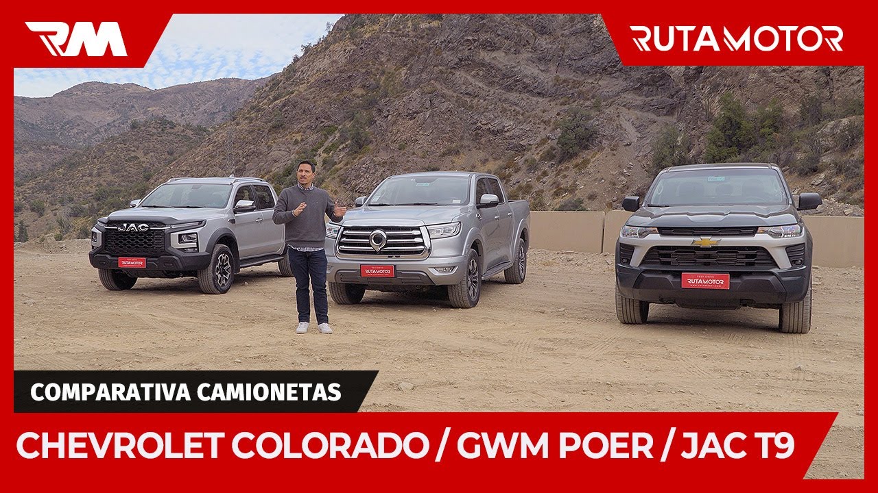 Chevrolet Colorado - GWM Poer Plus - JAC T9 - Comparativa pickups automáticas turbo diésel