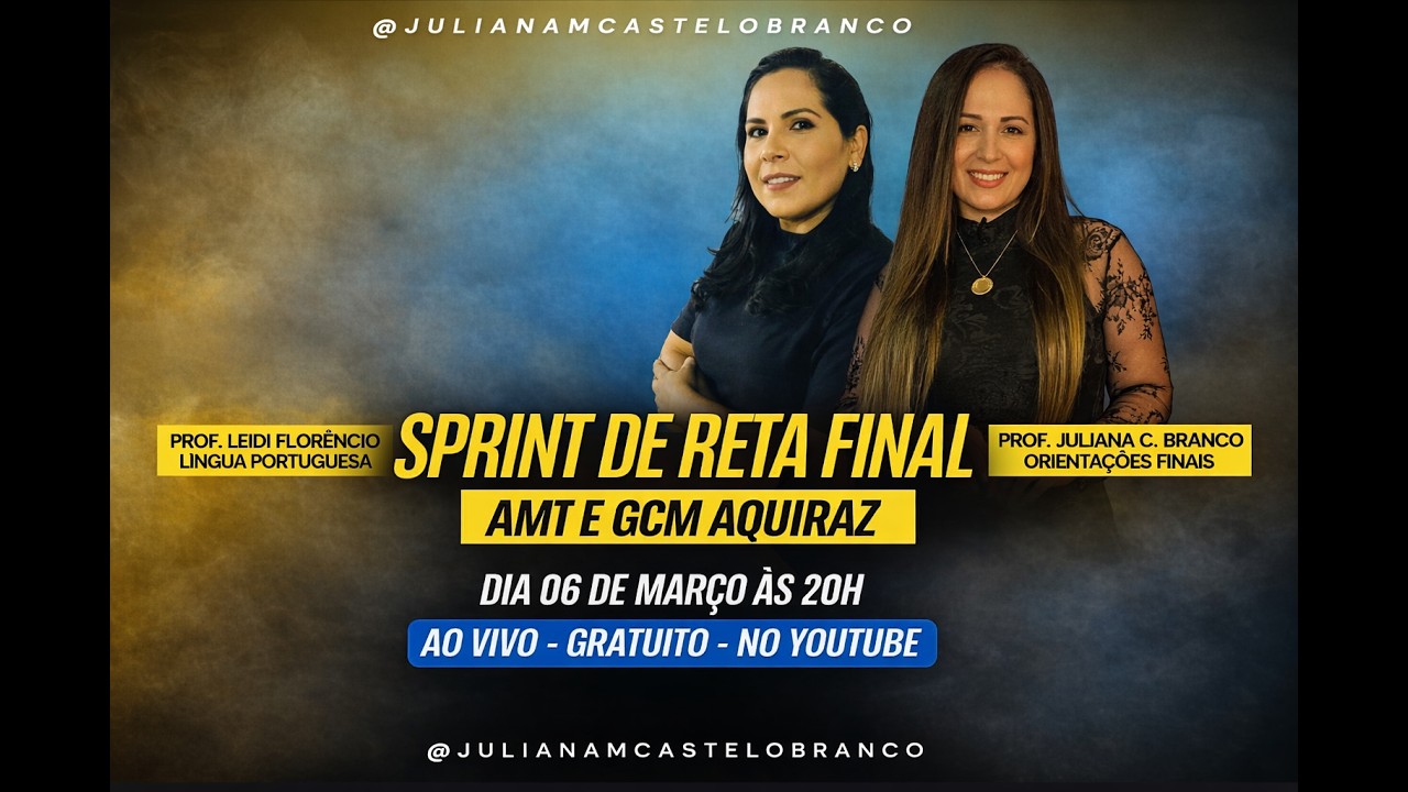 🔵AULA 02 | SPRINT DE RETA FINAL | LÍNGUA PORTUGUESA | @ JULIANAMCASTELOBRANCO 🔵