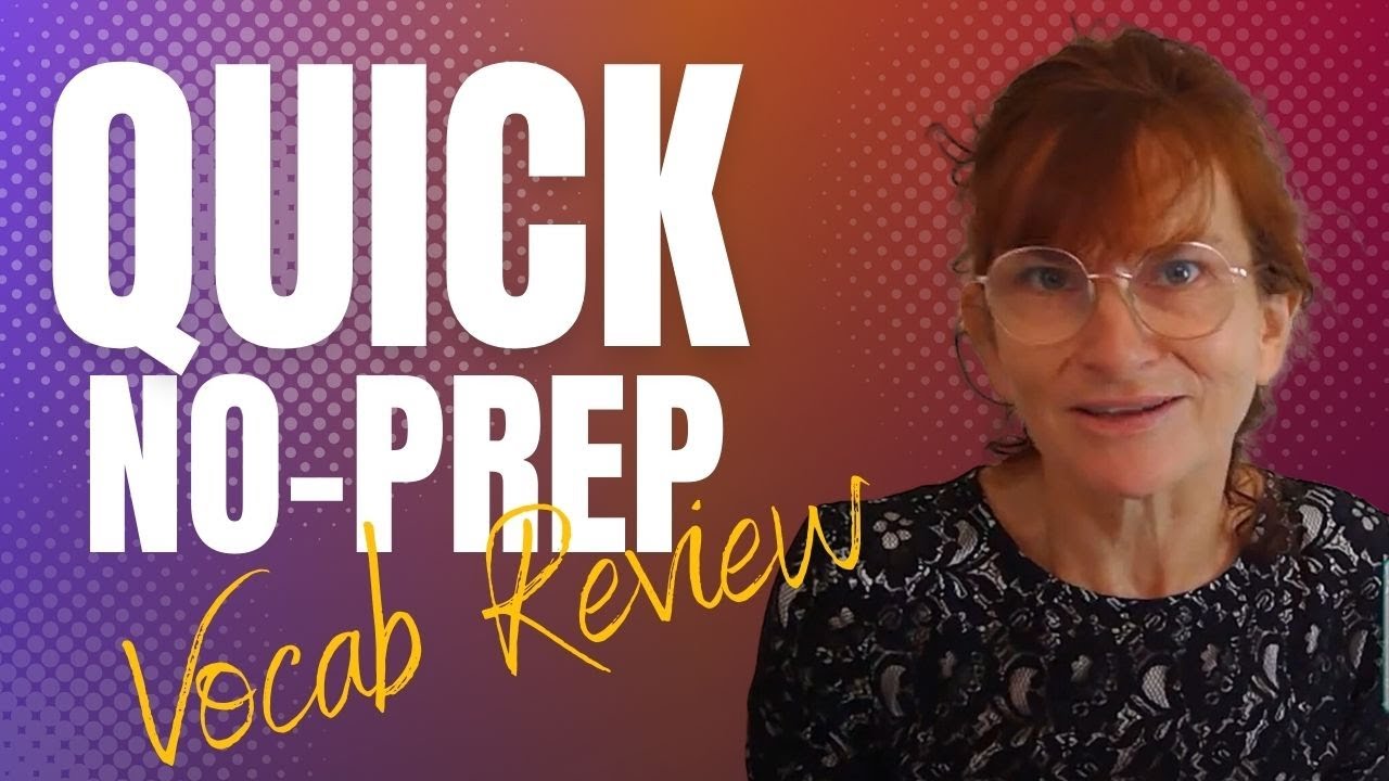 Quick and Easy Vocabulary Revision Game- No Prep. Useful Filler!