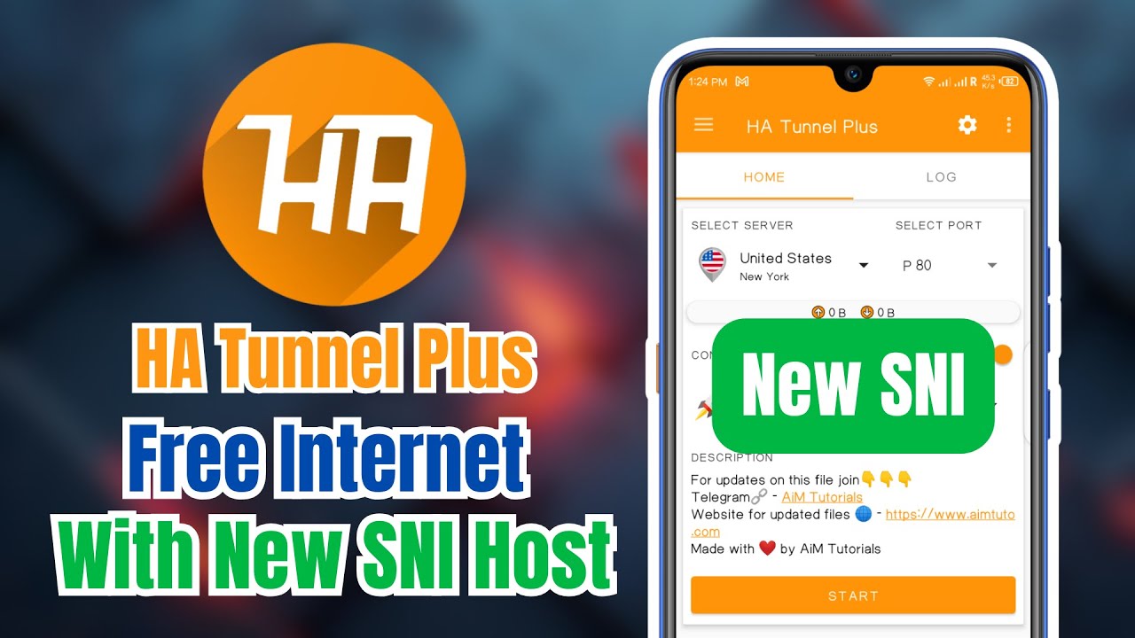 HA Tunnel Plus Free Internet | New SNI Host | Easy Setup Tutorial