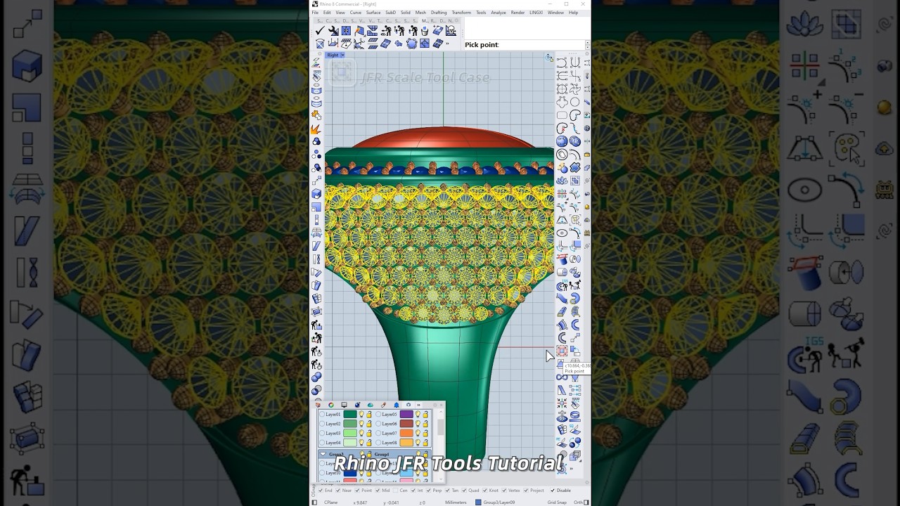 Jewelry CAD | Rhino 3D | Design | Jewelry For Rhino | Rhino JFR #rhinoceros3d #jewelrydesign