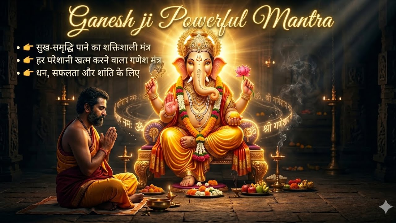 श्री गणेश मंत्र संग्रह | सुबह इस मंत्र को सुनने से घर में सुख-समृद्धि आती है | Morning Ganesh Mantra