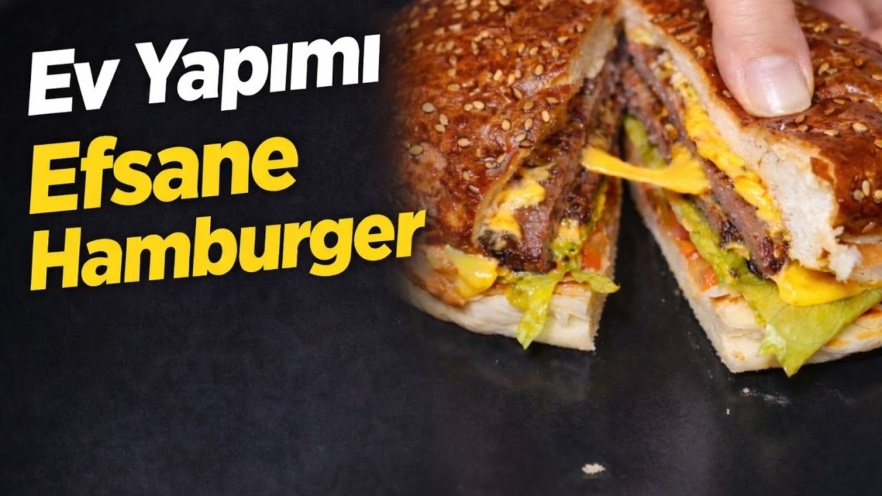 YİYEN DIŞARIDAN SANDI Double Köfte Hamburger ASMR | They Thought Store-Bought Double Patty ASMR