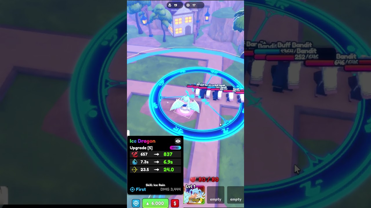 Ice Dragon Showcase In Anime Defenders #roblox #animedefenders #shorts #showcase