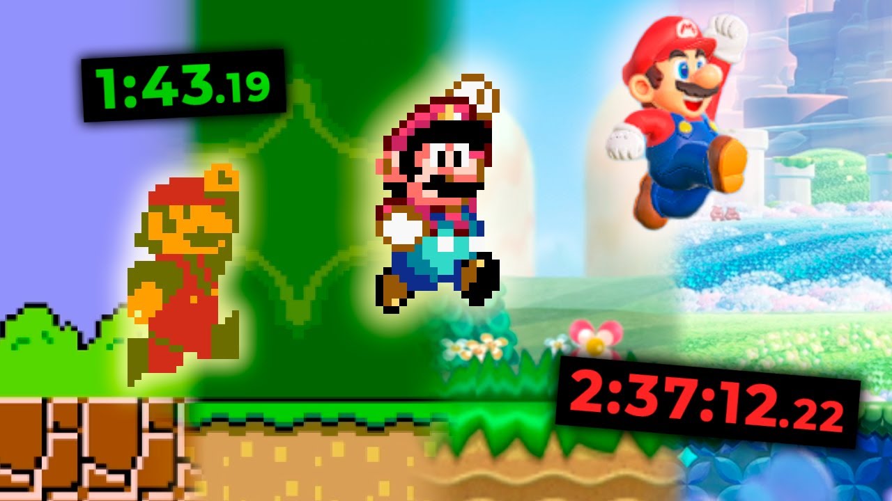 &iquest;Qu&eacute; tanto se puede avanzar SIN SALTAR en CADA JUEGO de Mario?
