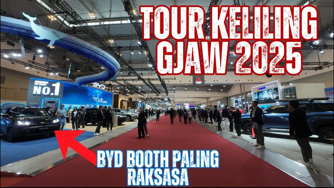 TOUR KELILING GJAW 2025 SEMUA HALL (1-10) | Booth BYD Terbesar, Mobil Listrik & Mobil Baru!