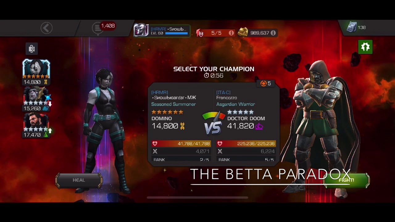 MCOC AW Boss fight insane domino bleed damage AW season 14
