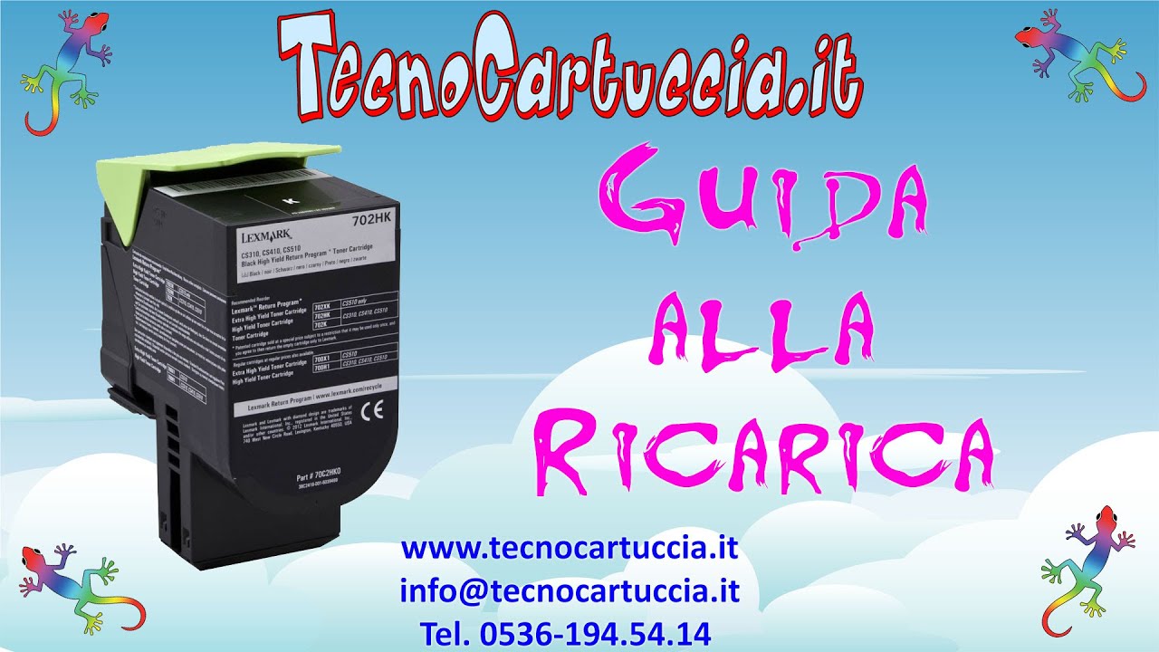 Istruzioni Ricarica Toner Lexmark CS310 CX310 CX410 CS410 CX510 CS510