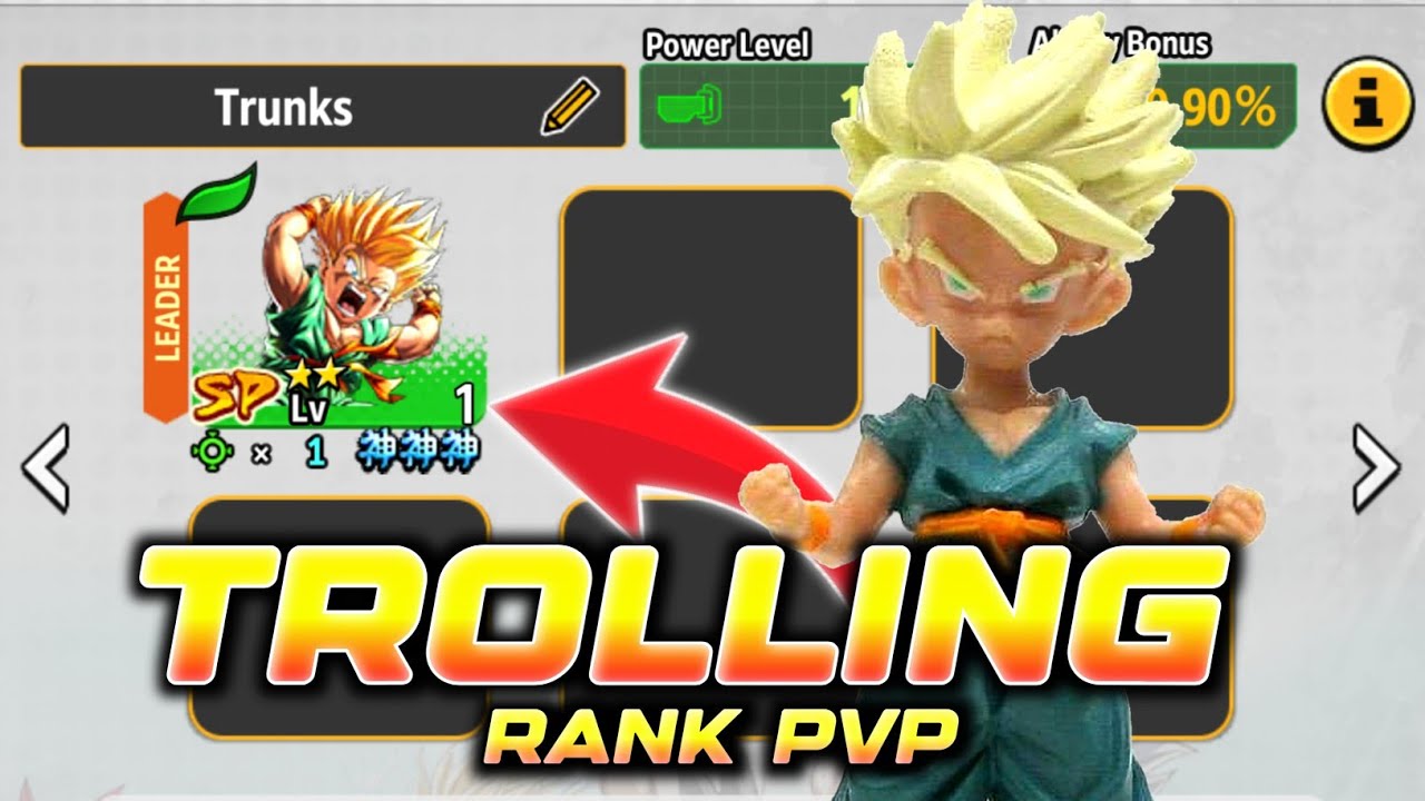 TROLLING WITH (LVL.1) NEW SSJ KID TRUNKS IN RANK PVP WITH PROOF!!! I DRAGON BALL LEGENDS