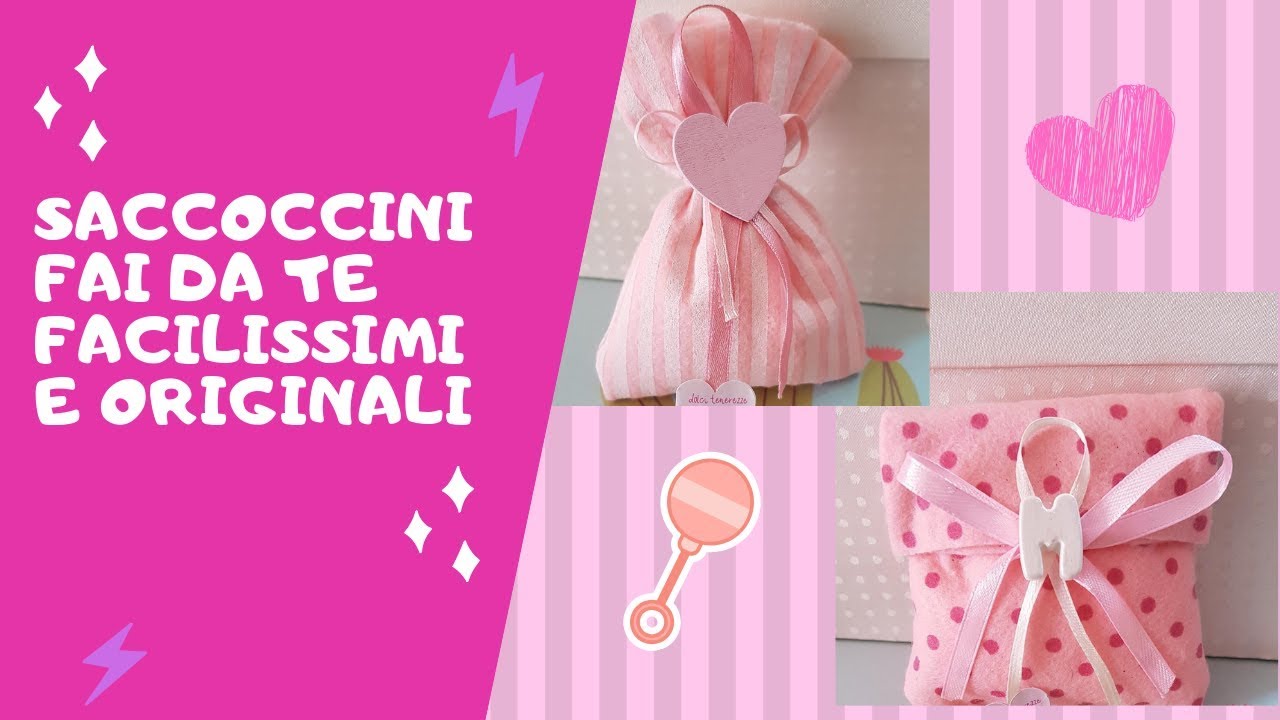 Tutorial-saccoccini portaconfetti fai da te senza cucitura,semplici e low cost!